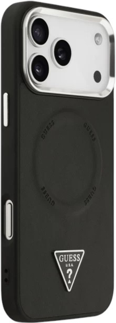 Панель Guess Triangle Logo MagSafe для Apple iPhone 17 Pro Black (3666339515218) - зображення 4