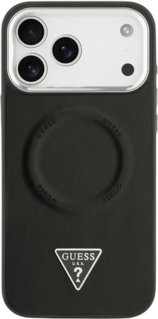 Панель Guess Triangle Logo MagSafe для Apple iPhone 17 Pro Max Black (3666339515225) - зображення 3
