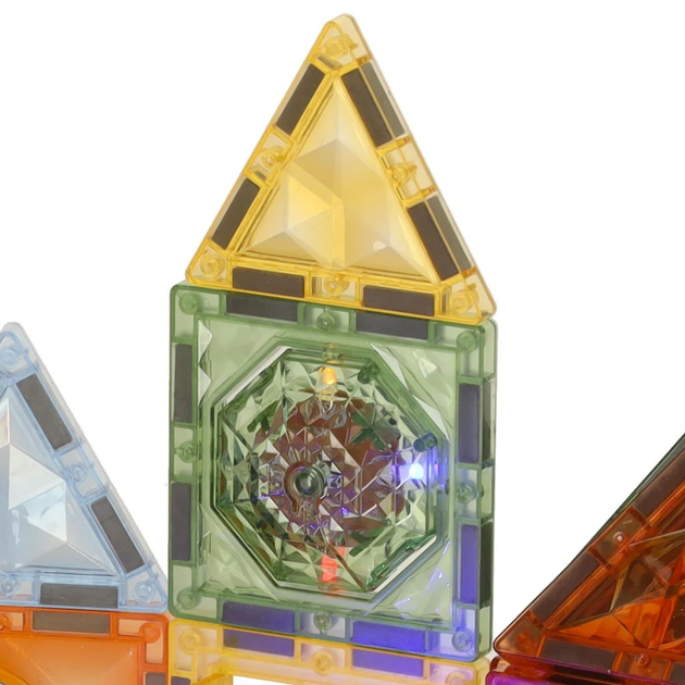 Klocki magnetyczne świecące KIK Light Magnetic Blocks Animal Paradice 90 elementów (5903039752702) - obraz 4