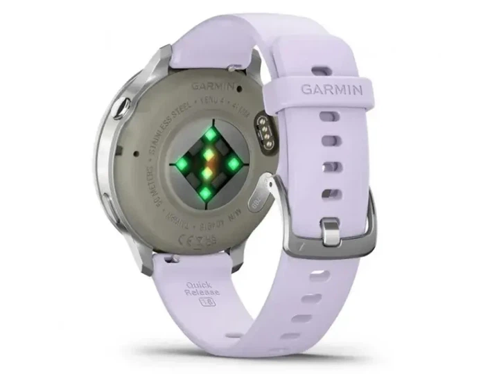 Смарт-годинник Garmin Venu 4 41 mm Silver with Periwinkle Silicone Band (010-03013-01) - изображение 4