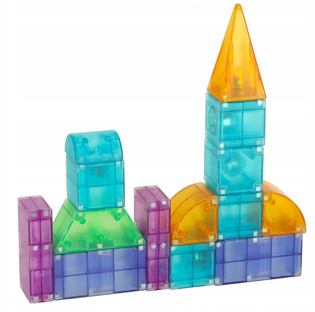 Klocki magnetyczne świecące KIK Light Magnetic Blocks Figury 64 elementy (5903039752726) - obraz 4