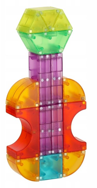 Klocki magnetyczne świecące KIK Light Magnetic Blocks Figury 134 elementy (5903039752733) - obraz 6