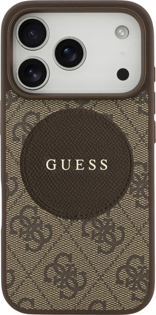 Панель Guess 4G Circle Classic Logo MagSafe для Apple iPhone 17 Pro Brown (3666339490027) - зображення 3