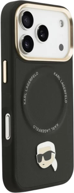 Панель Karl Lagerfeld Big Strap Karl Metal Logo MagSafe do Apple iPhone 17 Pro Max Black (3666339539788) - зображення 4