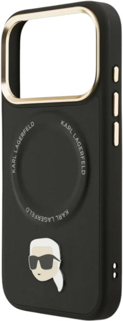 Панель Karl Lagerfeld Big Strap Karl Metal Logo MagSafe do Apple iPhone 17 Pro Max Black (3666339539788) - зображення 5