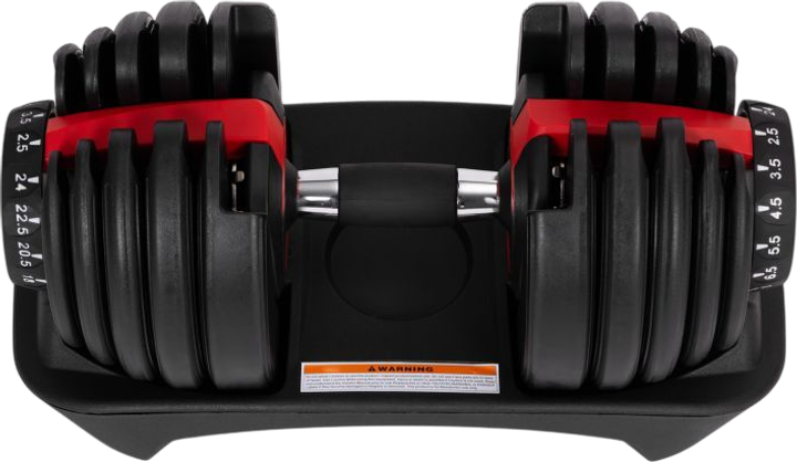 Hantel regulowany ModernHome by Multistore żeliwny z podstawką 2.5-24 kg GB-FW207-24KG (5905817008025) - obraz 2