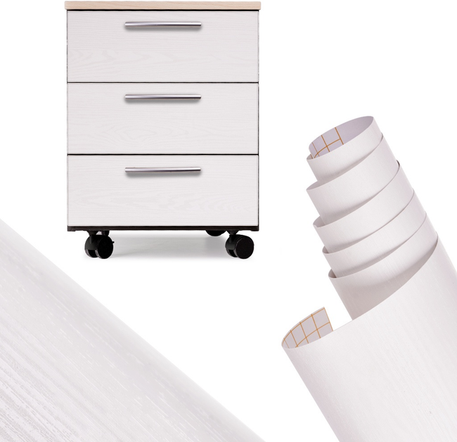 Самоклеюча плівка Ikonka 1.22 x 50 м Білий дуб (5903039728189) - зображення 2