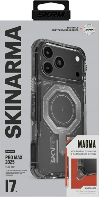 Etui SkinArma Magma do Apple iPhone 17 Pro Max Graphite (8886461248524) - obraz 5