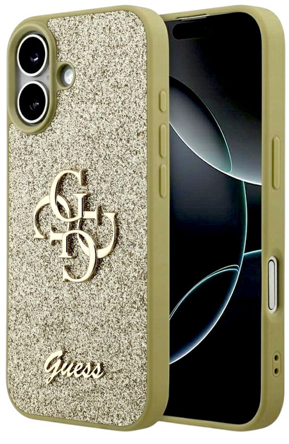 Панель Guess Fixed Glitter Big 4G для iPhone 17 Gold - зображення 1
