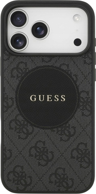 Панель Guess 4G Circle Classic Logo MagSafe для Apple iPhone 17 Pro Max Black (3666339489991) - зображення 3