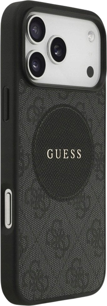 Панель Guess 4G Circle Classic Logo MagSafe для Apple iPhone 17 Pro Max Black (3666339489991) - зображення 4