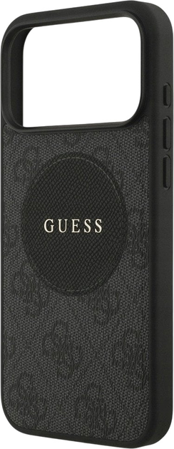 Панель Guess 4G Circle Classic Logo MagSafe для Apple iPhone 17 Pro Max Black (3666339489991) - зображення 6