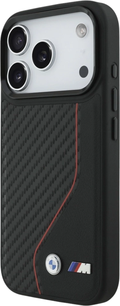 Etui plecki BMW M Carbon Line & Logo MagSafe do Apple iPhone 17 Pro Red (BMHMP17L25PCCSCKR) - obraz 4