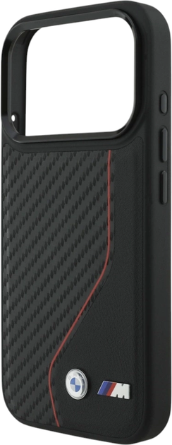 Etui plecki BMW M Carbon Line & Logo MagSafe do Apple iPhone 17 Pro Red (BMHMP17L25PCCSCKR) - obraz 6