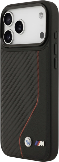 Etui plecki BMW M Carbon Line & Logo MagSafe do Apple iPhone 17 Pro Max Red (3666339482152) - obraz 4
