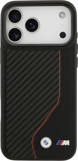 Etui plecki BMW M Carbon Line & Logo MagSafe do Apple iPhone 17 Pro Max Red (3666339482152) - obraz 2