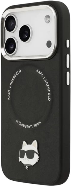 Панель Karl Lagerfeld Choupette Pin MagSafe do Apple iPhone 17 Pro Black (3666339496111) - зображення 3