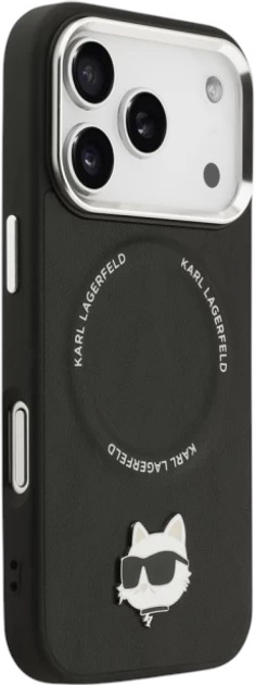 Панель Karl Lagerfeld Choupette Pin MagSafe do Apple iPhone 17 Pro Black (3666339496128) - зображення 5