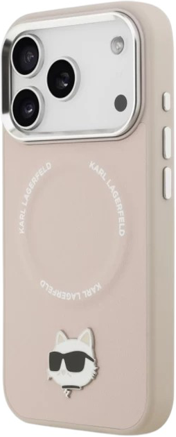 Etui Karl Lagerfeld Choupette Pin MagSafe do Apple iPhone 17 Pro Max Pink (3666339495954) - obraz 3