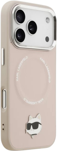 Etui Karl Lagerfeld Choupette Pin MagSafe do Apple iPhone 17 Pro Max Pink (3666339495954) - obraz 5