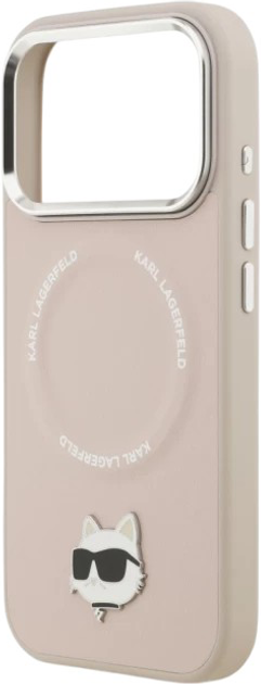 Etui Karl Lagerfeld Choupette Pin MagSafe do Apple iPhone 17 Pro Max Pink (3666339495954) - obraz 6