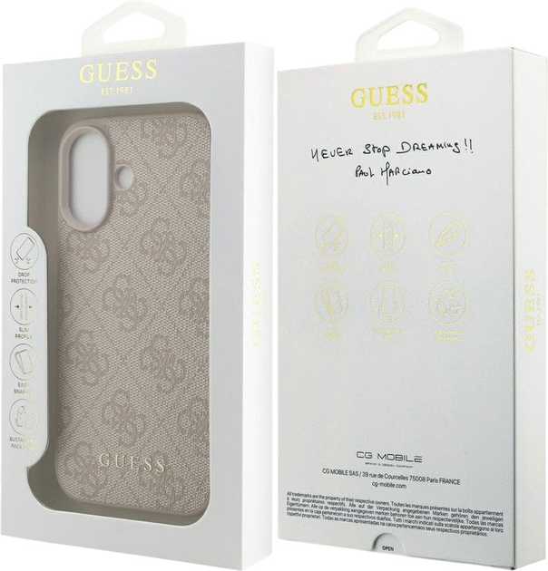 Etui plecki Guess 4G Classic Case do iPhone 17 Pink (3666339556228) - obraz 8