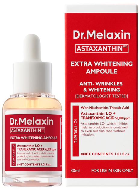 Сироватка для обличчя Dr.Melaxin Astaxanthin Extra Whitening Ampoule проти пігментних плям 30 мл (8809886481505) - зображення 2
