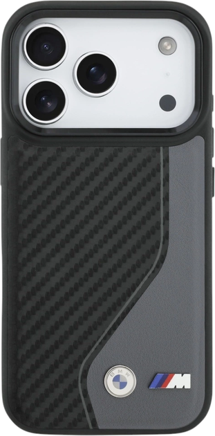 Панель BMW M Carbon Logo MagSafe для Apple iPhone 17 Pro Graphite (BMHMP17L25PCCSCAK) - зображення 2