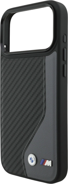Etui plecki BMW M Carbon Logo MagSafe do Apple iPhone 17 Pro Max Graphite (BMHMP17X25PCCSCAK) - obraz 6