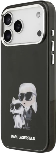 Панель Karl Lagerfeld IML Aquarelle Karl & Choupette MagSafe do Apple iPhone 17 Pro Max Black (3666339531201) - зображення 2