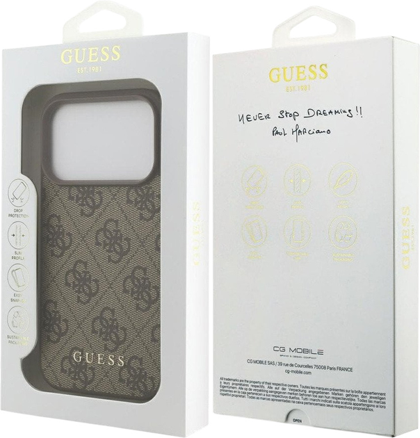 Панель Guess 4G Classic Case для iPhone 17 Pro Brown (3666339556167) - зображення 8