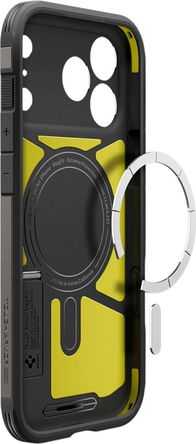 Etui Spigen Tough Armor "T" MagSafe do Apple iPhone 17 Pro Gun Metal (8800283314946) - obraz 5