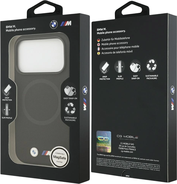 Панель BMW M FW Metal Logo MagSafe для Apple iPhone 17 Pro Max Black (BMHMP17X25PFWSMK) - зображення 8