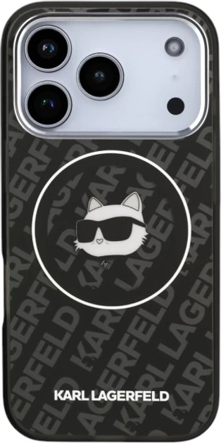 Панель Karl Lagerfeld IML Choupette Head MagSafe do Apple iPhone 17 Pro Black (3666339499556) - зображення 4
