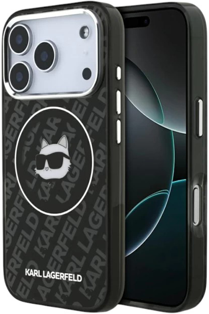 Панель Karl Lagerfeld IML Choupette Head MagSafe do Apple iPhone 17 Pro Max Black (3666339499563) - зображення 1