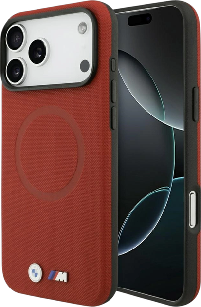 Панель BMW M FW Metal Logo MagSafe для Apple iPhone 17 Pro Max Red (BMHMP17X25PFWSMR) - зображення 1