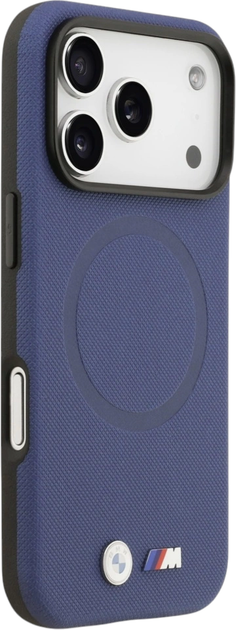 Панель BMW M FW Metal Logo MagSafe для Apple iPhone 17 Pro Max Navy Blue (BMHMP17X25PFWSMB) - зображення 3