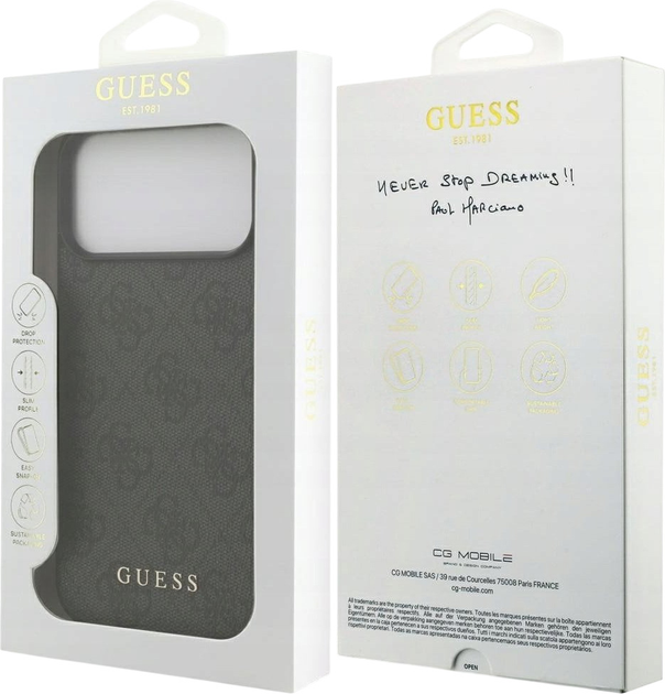 Панель Guess 4G Classic Case для iPhone 17 Pro Max Black (3666339556211) - зображення 8