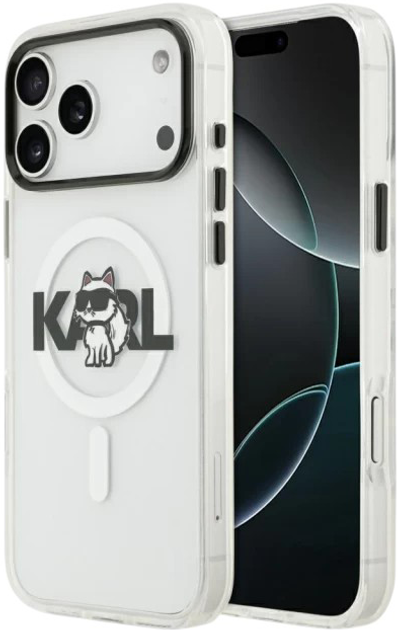 Панель Karl Lagerfeld IML Choupette Sketch Logo MagSafe do Apple iPhone 17 Pro Transparent (3666339504694) - зображення 1