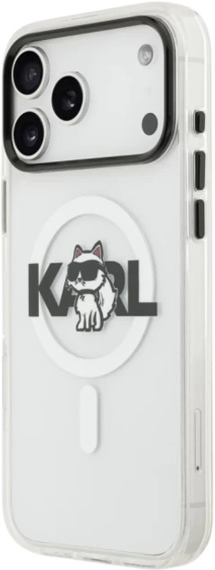 Панель Karl Lagerfeld IML Choupette Sketch Logo MagSafe do Apple iPhone 17 Pro Transparent (3666339504694) - зображення 3