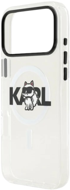 Панель Karl Lagerfeld IML Choupette Sketch Logo MagSafe do Apple iPhone 17 Pro Transparent (3666339504694) - зображення 6