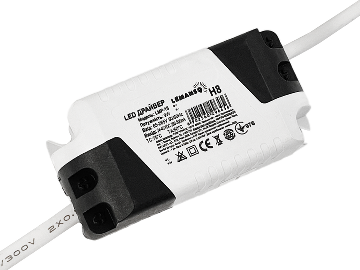 Драйвер Lemanso LMP-16 для LED панелей 24-40V 9W IP33 - изображение 2