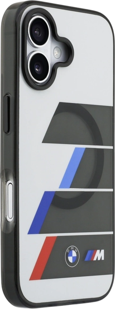 Панель BMW M IML Metal Buttons Tricolor Lines MagSafe для Apple iPhone 17 Gray (BMHMP17S25HTTRIA) - зображення 3