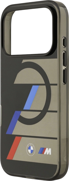 Панель BMW M IML Metal Buttons Tricolor Lines MagSafe для Apple iPhone 17 Pro Max Black (BMHMP17X25HTTRIK) - зображення 6