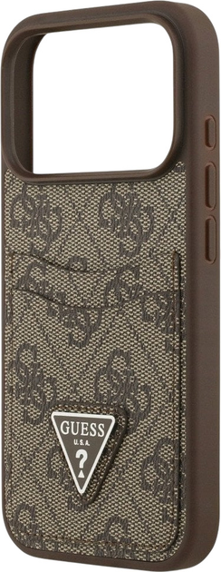 Панель Guess 4G Double Card Triangle для iPhone 17 Pro Brown (3666339552602) - зображення 6