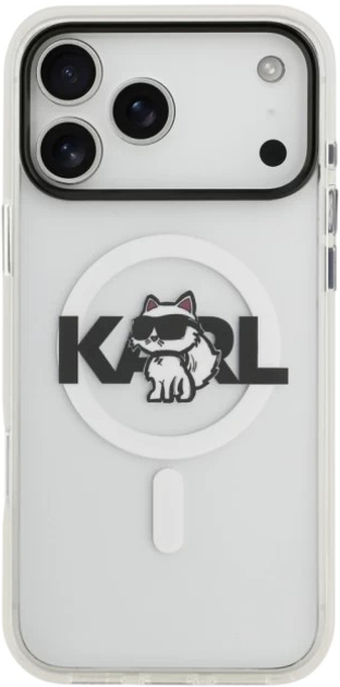 Панель Karl Lagerfeld IML Choupette Sketch Logo MagSafe do Apple iPhone 17 Transparent (3666339504670) - зображення 4
