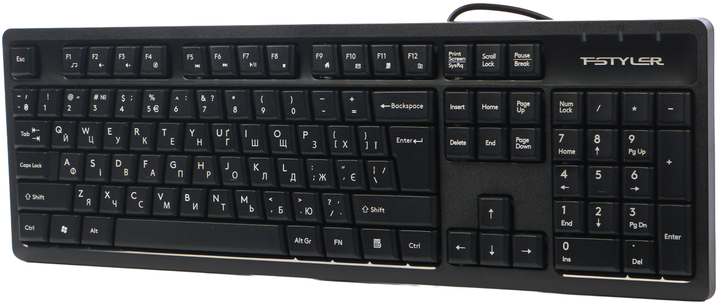 Клавіатура дротова A4Tech FKS12 Membrane USB Black (4711421003155) - зображення 2