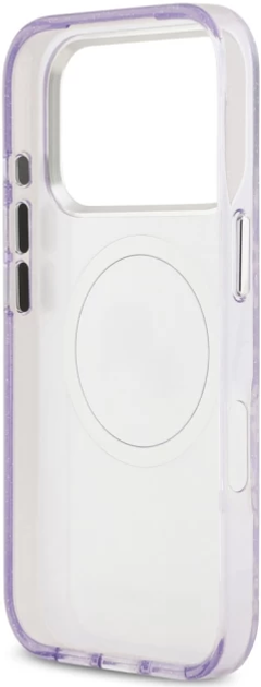 Панель Karl Lagerfeld IML Glitter Karl & Choupette Heads MagSafe do Apple iPhone 17 Pro Max Purple-Transparent (3666339498924) - зображення 7