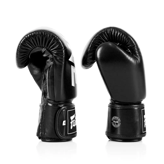 Рукавички боксерські шкіряні з бинтами Fairtex BGV1-ONE 16 унцій, чорні - изображение 4