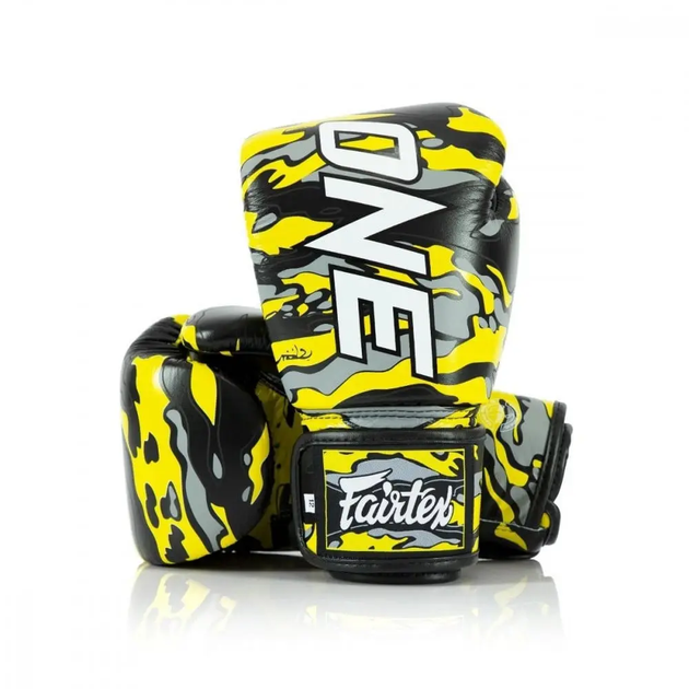 Рукавички боксерські шкіряні з бинтами Fairtex BGV-ONE X STBG 10 унцій, жовті - изображение 2